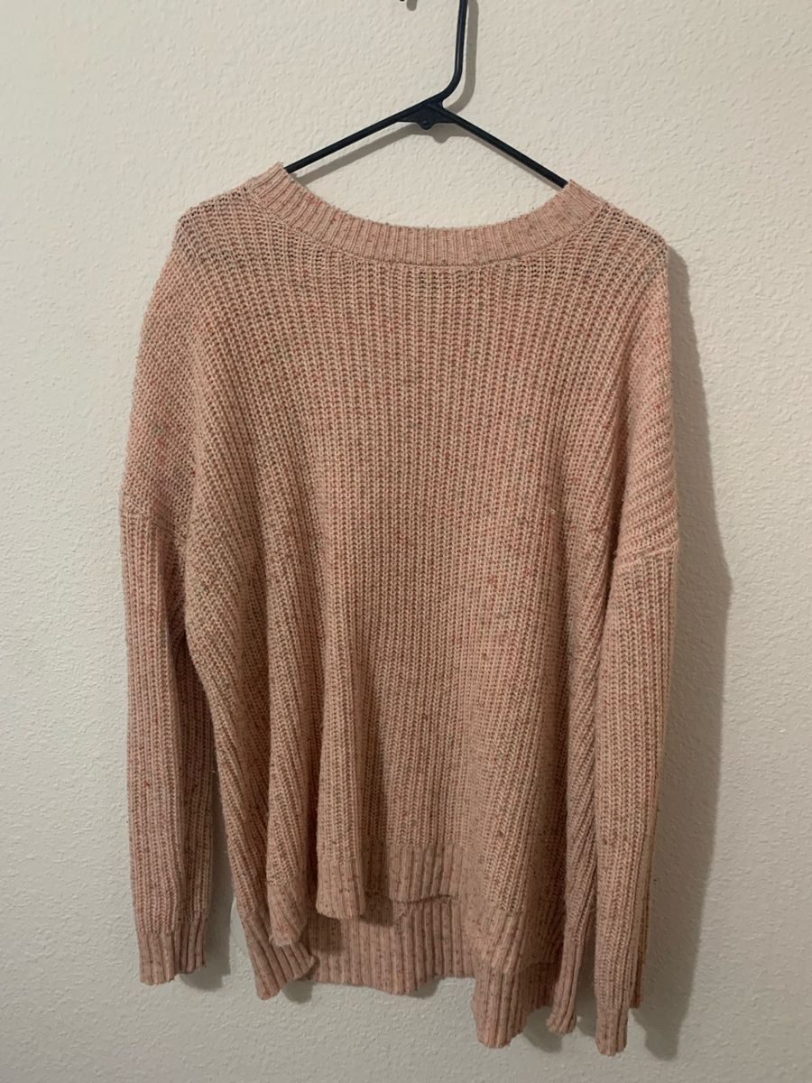 Pink knitted sweater